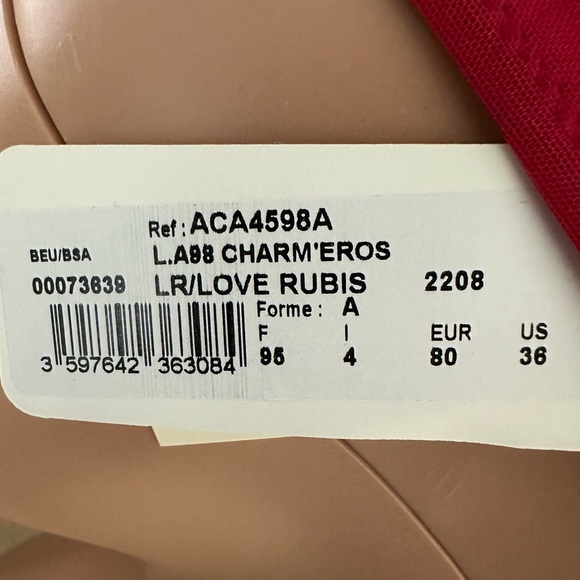 Lise Charmel French Lingerie Charm Eros Love Rubis Red Corset w/underwire Bra - Picture 2 of 4